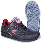 Cofra 78430-000.W43 MEAZZA S1 P SRC Sicherheitsschuhe, Schwarz/Rot, Gr&ouml;&szlig;e 43