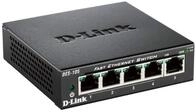 D-Link DES-105/B, Fast Ethernet Switch, 5 Port Unmanaged 10/100 Metall...