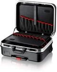 KNIPEX Werkzeugkoffer BIG Basic Move, leer, mit Rollen, 00 21 06 LE | Teleskopgriff,