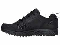 Skechers Herren Escape Plan Sneaker, Black Black Leather Mesh Trim Bbk, 45 EU