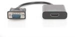 DIGITUS VGA Grafik Audio Adapter, VGA + 3.5mm Klinke zu HDMI, Full HD 60Hz, 1920 x