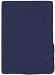 biberna Premium Frottee-Stretch Spannbetttuch 140x200-160x200 cm blau | 80%