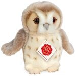 Teddy Hermann 94154 Vogel Eule 20 cm, Kuscheltier mit idealem Recyclinganteil