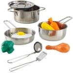 KidKraft Deluxe Kochset aus Metall mit Spielzeug-Lebensmitteln f&uuml;r Kinderk&uuml;che,
