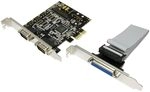 LogiLink PCI Express Schnittstellenkarte Parallel 1x + Seriell 2X