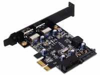 SilverStone SST-EC04-E - USB 3.0 PCI-E Erweiterungskarte, 15 pin SATA Stromanschluss,