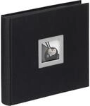 walther design Fotoalbum schwarz 26 x 26 cm Leinen mit Cover-Ausstanzung, Black and