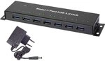 Renkforce RF-3955359 USB-Hub 7 Port USB-A USB 3.0 5 GBit/s zur Wandmontage,