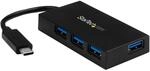 StarTech.com 4 Port USB 3.0 Hub - USB-C zu 4x USB-A - Inklusive Netzteil - Kompakter