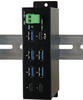 Exsys EX-1196HMS USB 3.0 (3.1 Gen 1) Type-C 5000Mbit/s Black Hub & Concentrator