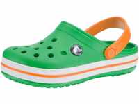 crocs Unisex-Kinder Crocband K Clogs, Grass Green/White/Blazing Orange, 19/20 EU