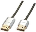 Lindy 41675 "CROMO Slim HDMI High Speed A/A Kabel 3m mit Ethernet Silber/Gold