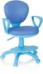 hjh OFFICE 670978 Kinderdrehstuhl Kid Colour Stoff Blau Schreibtischstuhl Kinder,