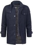 Indicode Herren Brandon Winter-Wollmantel warmer Kurzmantel mit Stehkragen | Edler