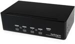 StarTech.com 4 Port Dual DVI USB KVM Switch/ Umschalter mit Audio und USB 2.0 Hub