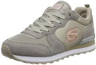 Skechers Women's RETROS-OG 85-GOLDN GURL Trainers, (Natural Suede/Mesh/Nylon/Coral