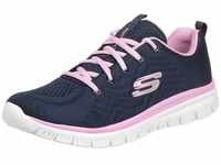 Skechers Damen Graceful Get Connected Sneaker,Navy Hot Pink, 39 EU