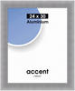 accent by nielsen Aluminium Bilderrahmen Largo, 24x30 cm, Struktur Silber Matt