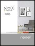 nielsen Bilderrahmen, 60 x 80 cm, Aluminium, Schwarz glanz, Posterrahmen zum