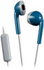 JVC HA-F19M-AH-E Earbuds Kopfhörer mit Headsetfunktion (Farbe Azurblau x Grau)