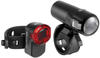 Axa Unisex – Erwachsene Compactline 20 Fahrradlampensets, schwarz, One-Size