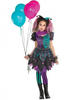 amscan 9904758 gruseliges Harlekin-Halloween-Kostüm für Mädchen, Alter 8-10 Jahre