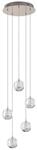 Lucande LED Pendelleuchte Hayley (Modern) in Transparent aus Glas (5 flammig,) -