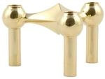 Stoff Nagel Kerzenhalter Messing 6,5 x 10,2 cm