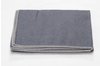 Decke aus Baumwolle 140 x 200 cm Kuscheldecke mit Zierstich weich, filz mélé