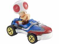 Hot Wheels GBG30 - Mario Kart Replica 1:64 Die-Cast Toad, Spielzeug ab 3 Jahren