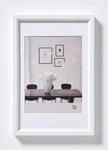 walther design Bilderrahmen weiss 40 x 50 cm mit Passepartout, Steel Style