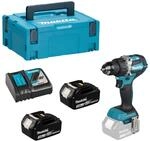 Makita DDF 484 RFJ Akku Bohrschrauber brushless 18V 54Nm + 2x Akkus 3,0Ah +