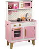 Janod - Candy Chic Big Wooden Cooker for Children - Equipped with Fridge and