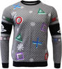 PlayStation Symbols - Grey Xmas Pullover Size L