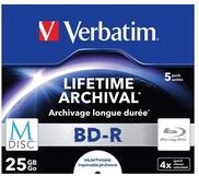 Verbatim M-Disc BD-R mit 25 GB - 4-fache Brenngeschwindigkeit - langlebige Blu-Ray