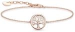 THOMAS SABO Damen Armband Tree of Love ros&eacute;gold 750 Ros&eacute;gold Vergoldung, 925