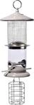 dobar&reg; 11524 Gro&szlig;e Multifunktions-Futters&auml;ule - Vogelfutterspender aus Stahl -