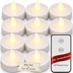 Monzana&reg; Teelichter LED +300H elektrisch flackernd mit Fernbedienung mit Batterien
