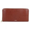 Fossil Brieftasche für Frauen Logan, PU, PVC Zip Clutch braun 19,7 cm L x 1,9 cm B x