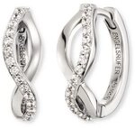 Engelsrufer Damen Creolen Paradise aus Sterling Silber, Zirkonia, Clipverschluss