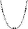 Fossil Halskette Für Männer Kleid, Länge: 450mm + 50mm Silber Edelstahl Halskette,