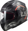 LS2 Herren NC Motorrad Helm, Schwarz/Orange, S