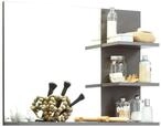 trendteam smart living - Indy - Badspiegel - Grau - Wandspiegel mit Ablagen - (BxHxT)