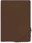 biberna Deluxe Jersey-Elastic-Spannbetttuch 180x200 cm - 200x220 cm braun | 97%
