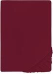 biberna Deluxe Jersey-Elastic-Spannbetttuch 180x200 cm - 200x220 cm rot | 97%