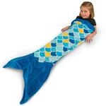 Fin Fun Xtrem Toys Decke Meerjungfrau Wave Blue, ca. 130 x 60 cm, blau...