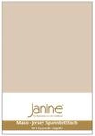 Janine Spannbetttuch 5007 Mako Jersey 180/200 bis 200/200 cm Sand Fb. 29