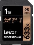 Lexar Professional 633x SD Karte 1TB, SDXC UHS-I Speicherkarte, Bis zu 95 MB/s Lesen,