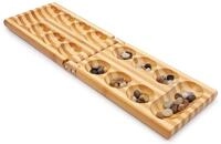 small foot Strategiespiel Kalaha, in einer hochwertigen Bambus-Box mit 48