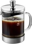 GEFU Kaffeebereiter DIEGO 600 ml | French Press aus Borosilikatglas & Edelstahl 